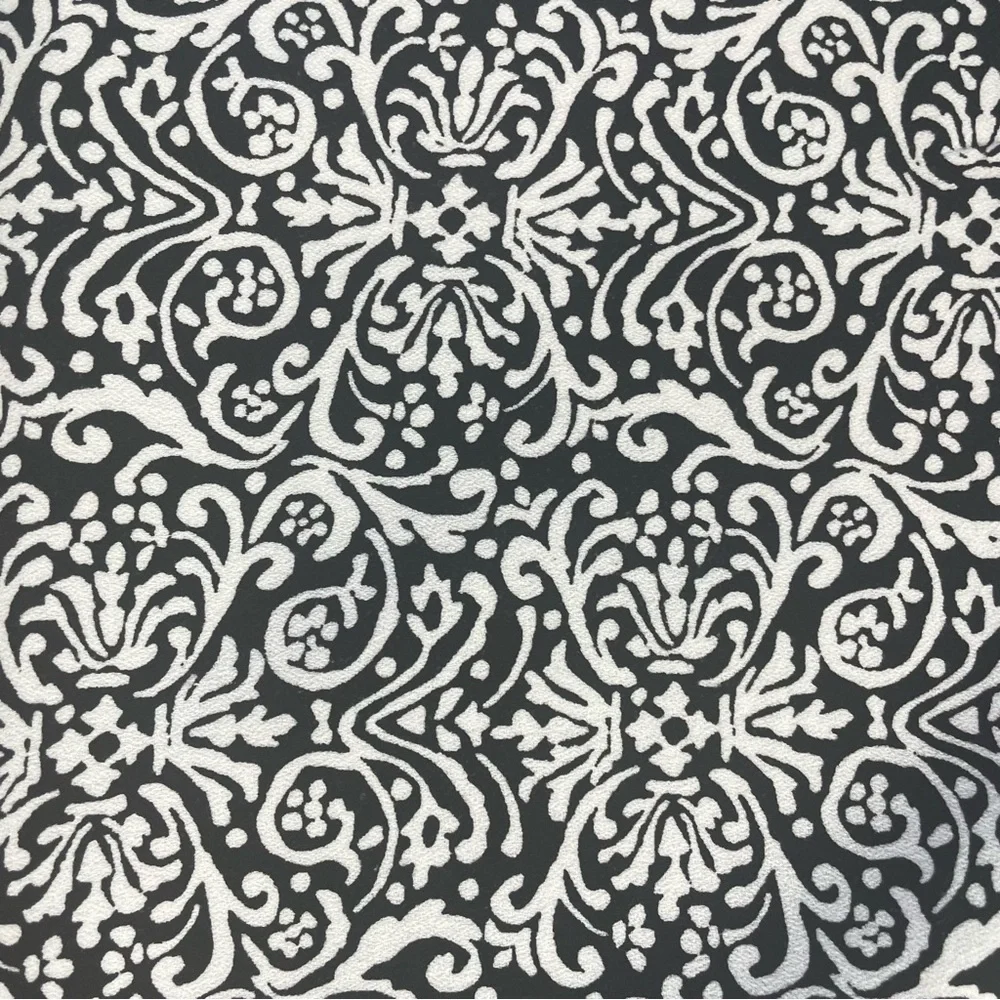 Ann Taylor Short Bell Sleeve Blouse Black White Paisley Scroll Size Small petite - Picture 9 of 11